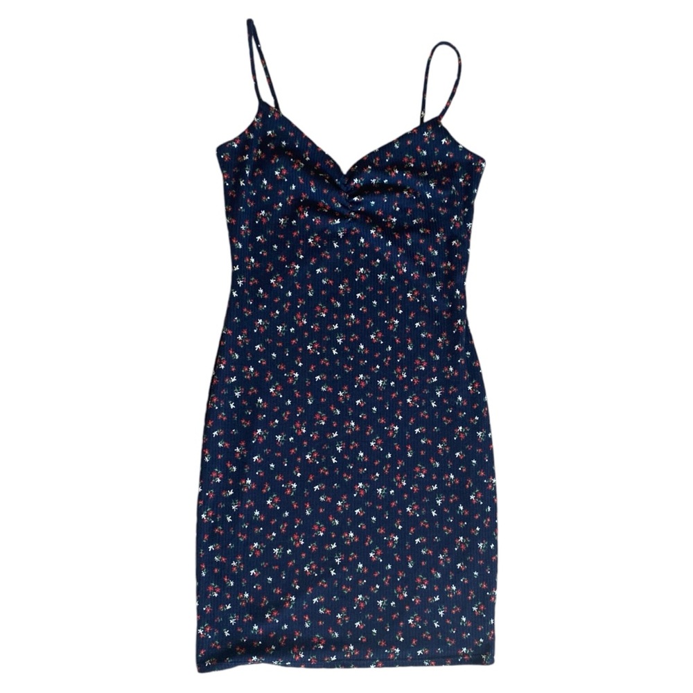 NWT Windsor Bodycon Floral Mini Dress Navy Size M